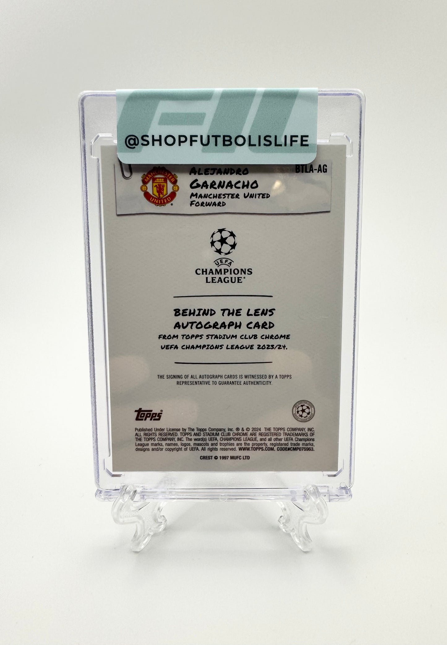 ALEJANDRO GARNACHO AUTOGRAPH 1/1